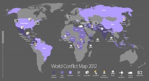World Map of All Wars NWO planovi: Svjetska Mapa svih ratova u 2012.