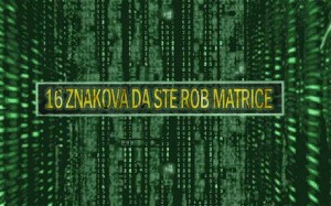 16 ZNAKOVA KOJI VAM GOVORE DA STE VI ROB MATRICE (Matrixa)