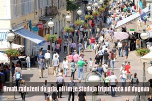 Hrvati-zaduzeni-do-grla Hrvati zaduženi do grla, ali im je štednja triput veća od dugova