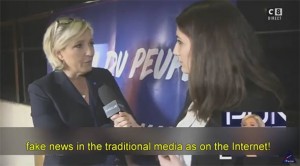 MARINE LE PEN NOVINARKI: Tradicionalni masovni mediji su ‘lažne vijesti’