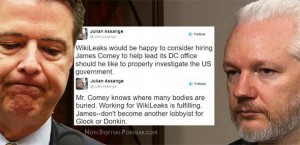 Wikileaksov Assange ponudio Comeyu posao: ‘Gdin. Comey zna gdje su mnoga tijela zakopana’