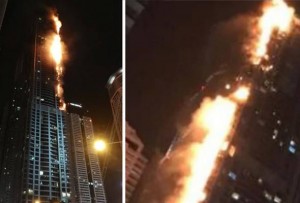 TOTALNA SUPROTNOST ONOME ŠTO SE DOGODILO 11. RUJNA: 337 metara visok neboder u Dubaiju progutan u plamenu, nije se srušio brzinom slobodnog pada