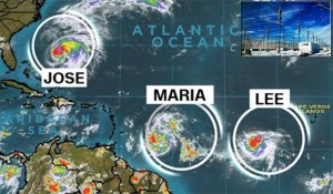 TRI NOVE HAARP OLUJE NAD ATLANTIKOM: Americi prijeti uragan Jose, na Karibe dolazi nova Irma