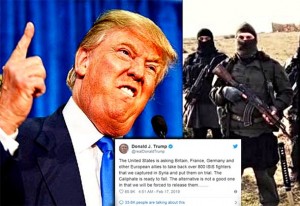 DONALD TRUMP ZAPRIJETIO EUROPI: ‘Primite ubojice i teroriste ISIS-a natrag u svoje zemlje ili će Amerika biti prisiljena pustiti ih na slobodu’